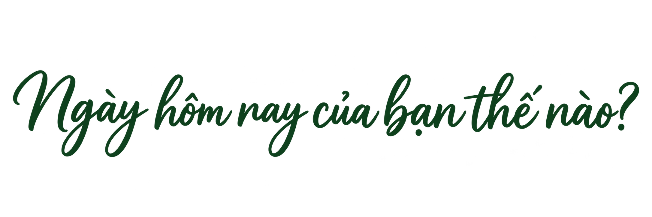 Ngày hôm nay của bạn thế nào?