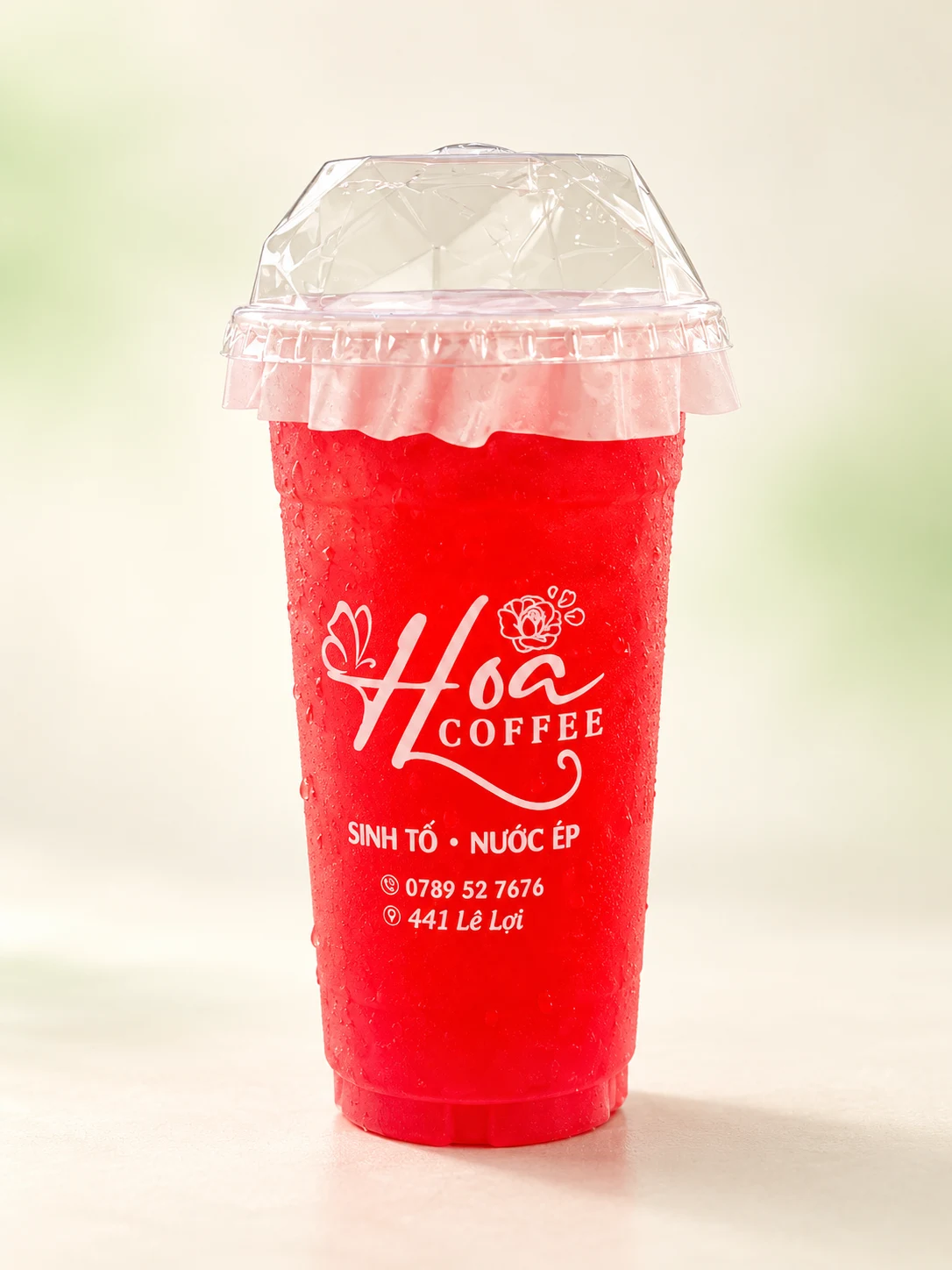 Nước ép dưa hấu — ảnh ly nước Hoa Coffee đã thay nền